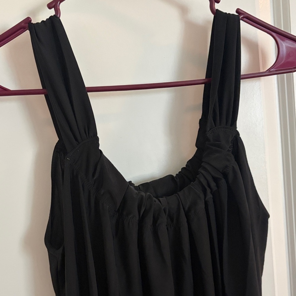 BCBGMaxAzria Elegant Black Ruched Blouse - Picture 4 of 5